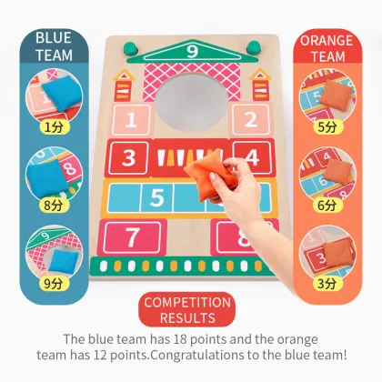 Outdoor Wooden Sports Game: Throwing Sandbag Toys for Educational Kids' Entertainment