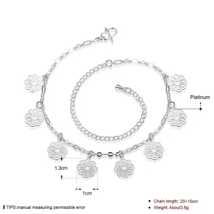 Jenia New Popular Jewellery Silver Plated Trend Handmade Anklet For Women