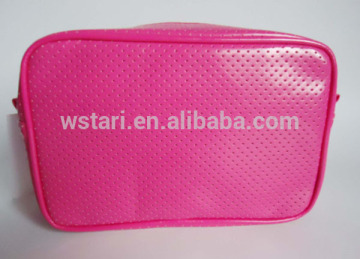 Hot popular high quality pink PU leather ladies Cosmetic Bag