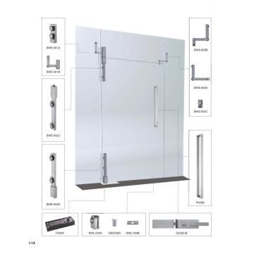 Sistema de puerta de vidrio giratorio pivote