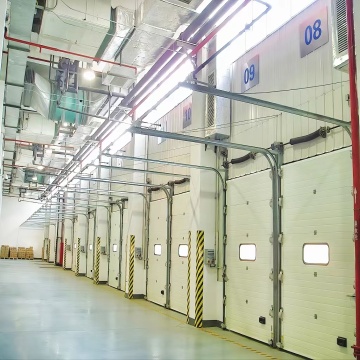 Pharmaceutical plant aluminum industrial sectional door