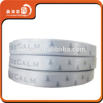 custom printed satin grey ribbon