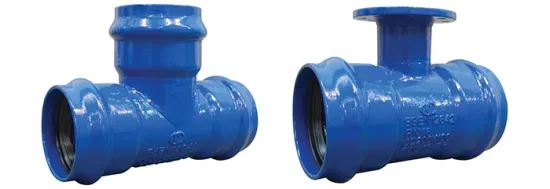 Mopvc double socket with flanged branch tee