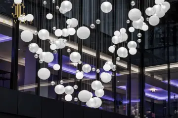 Custom desined modern glass chandelier lights in white