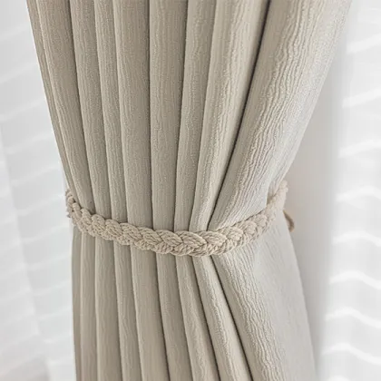 Bedroom High Shading Crepe Jacquard Curtains