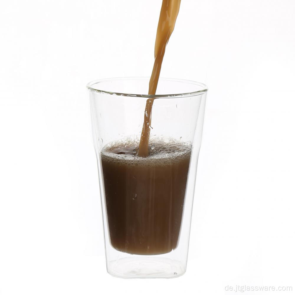 Kaffee zu Hause Günstige doppelwandige Glastasse