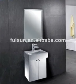 barthroom free standing basin cabinet with mirror