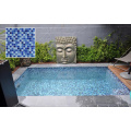 Outside Mixed Blue Glass Mosaic Craft Pool Tile