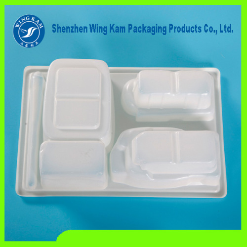 White Plastic Food Tray Plastic Blister Packaging