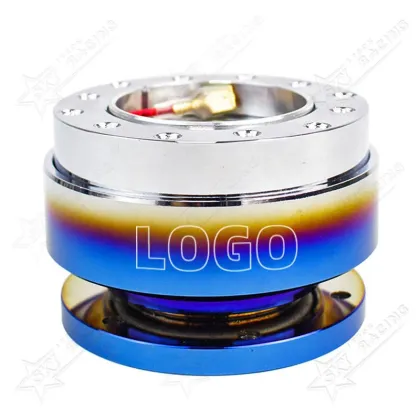 Carbon Fiber Burnt Blue Ding Steering Wheel Quick Release Kit with LOGO