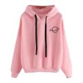 Langarmherz gedruckter Hoodie