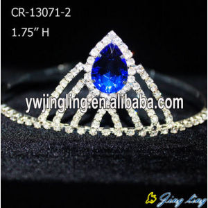 Blue Rhinestone Bridal Wedding Tiaras Pageant Crown