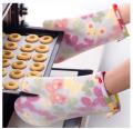 Euro Kitchen Cotton Flower Pattern siliconen handschoenen