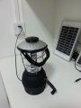 Solar lantern with hand crank