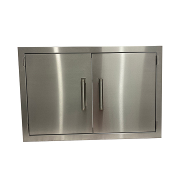 Outdoor Stainless Steel Bbq Island Type Built-in Storage Double Leaf Door Outdoor Kitchen Drawer