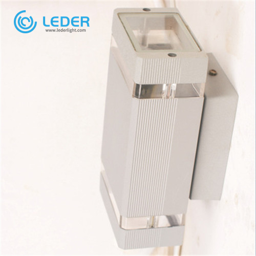 LEDER White Simpple, lámpara de pared para exteriores LED