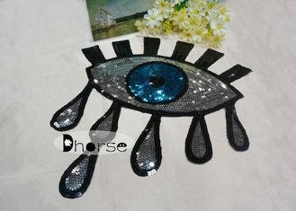 Sew On Big Eye Design Bling Custom Sequin Appliques For Clo