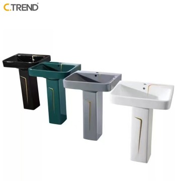 Modern Multicolor Rectangular Floor Standing WC Sink for Hotels