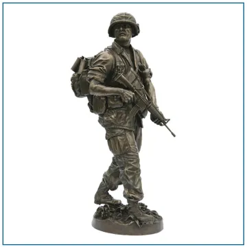 Outdoor Decoration Life Size Bronze Warrior Statue