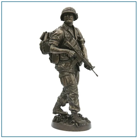 Outdoor Decoration Life Size Bronze Warrior Statue