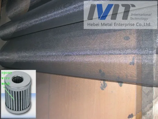 MT black epoxy coated wire mesh as filter mesh for lpg auto filtre