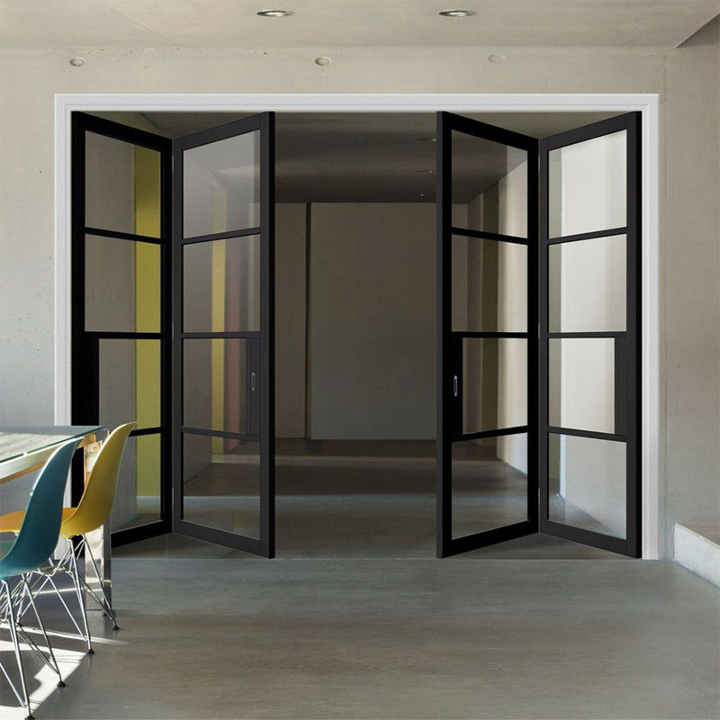 double aluminium doors