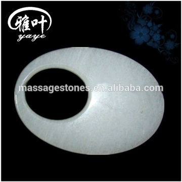 Wholesale Gemstone White Jade Handheld Oval Drop Charm Pendants