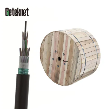 Geteknet GYTS 96 Core Black PE Outdoor Fiber Optic Cable for Internet Networks