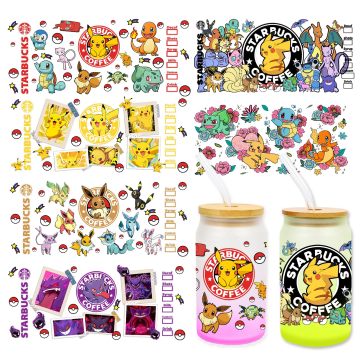Assorted 16oz UV DTF Cup Wrap Transfers