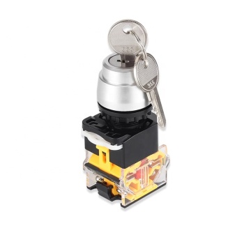 LA38 Series Push Button Rotary Switches: 2 Position, 3 Position, 22mm, Key Lockable