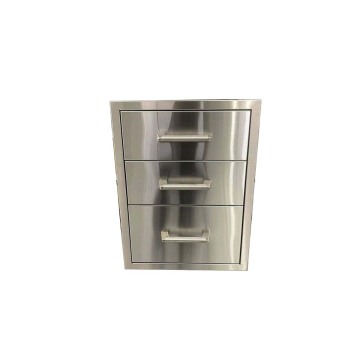 Outdoor Built In Stainless Steel Kitchen Island Three Channel Drawer Outdoor Kitchen Drawer