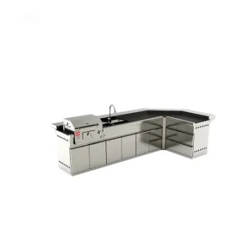 L Shape Wholesale Bar Counter Kitchen Chicken Grill Machine BBQ Party Grill