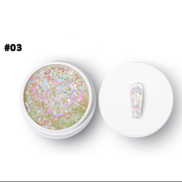 Miukiula 6 màu không dính tay bằng tay long lanh long lanh gel cho người xây dựng móng