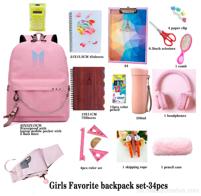 34pcs School Bag Kit