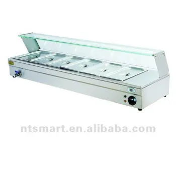 2012 year New electric bain marie with curved glass cover
