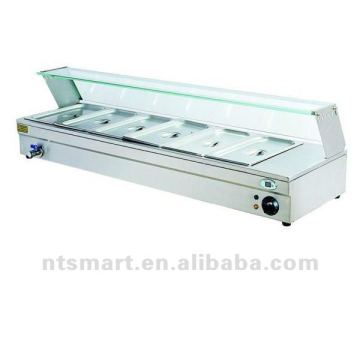 2012 year New electric bain marie with curved glass cover