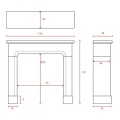 Handcrafted Solid Marble Fireplace Mantel Classic Design