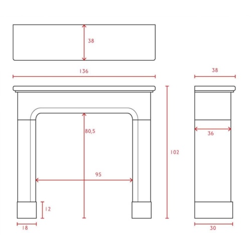 Handcrafted Solid Marble Fireplace Mantel Classic Design