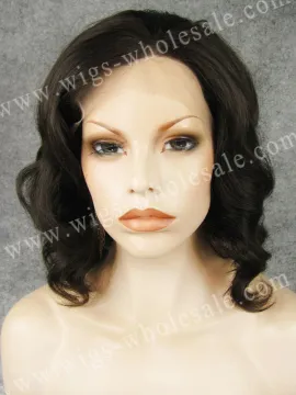Imstyle Dark Brown Lace Wig Heat Resistant Cute Wavy Wig Synthetic Lace Wig