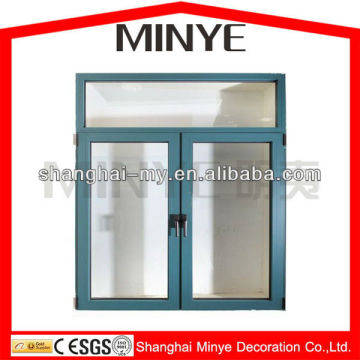 modern design aluminum window with holds/glass hinge window