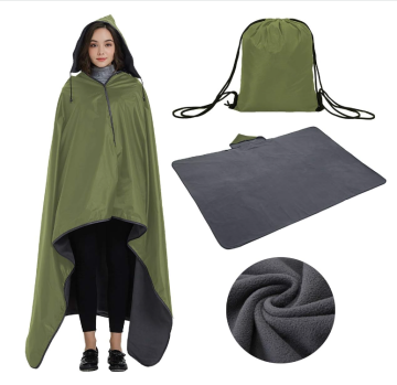 outdoor warm fleece blanket camping mat with logo