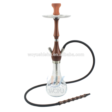Good quality wood hookah wooden shisha pipe glass hookah