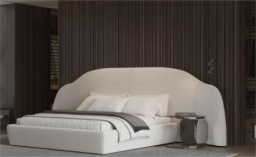 Cama king size cama de tela cama suave moderna