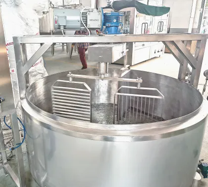 1000 Kg Fresh Cheese Production Line, Cheese Vat 200 Liters