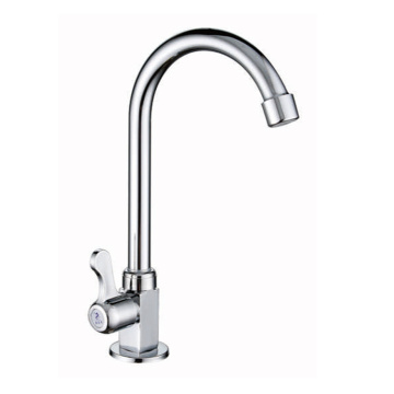 Chrome plated time delay pedal brass kitchen faucet with cold water