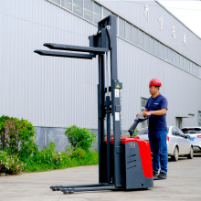 Small Forklift Electric Stacker Electric Forklift Hydraulic Handling Lift Pile High Car Without Leg Balance Weight Type