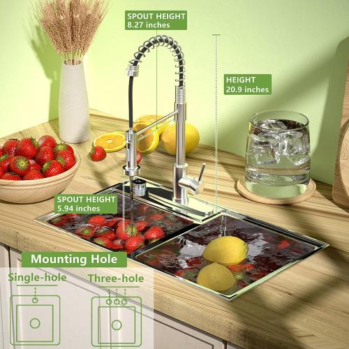 Stainless steel smart sensor kitchen faucet