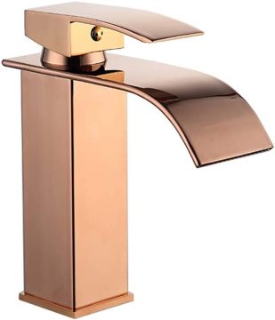Rose Gold Bathroom Basin Faucet - Hot and Cold Rose Gold Tap for Bathroom Sink