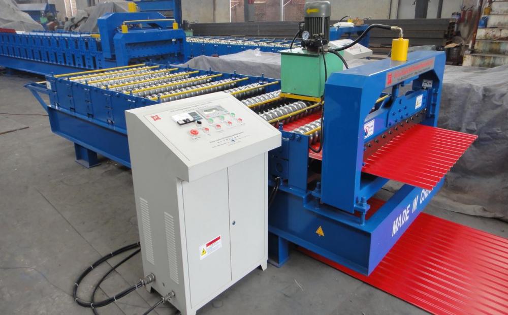 Colored+Steel+Corrugated+Roof+Roll+Forming+Machine