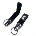 Nylon Hook and Loop Rubber Patch Carabiner Keychain